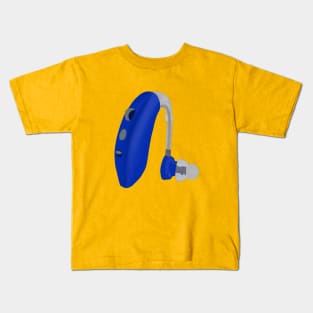 A Blue Hearing Aid Kids T-Shirt